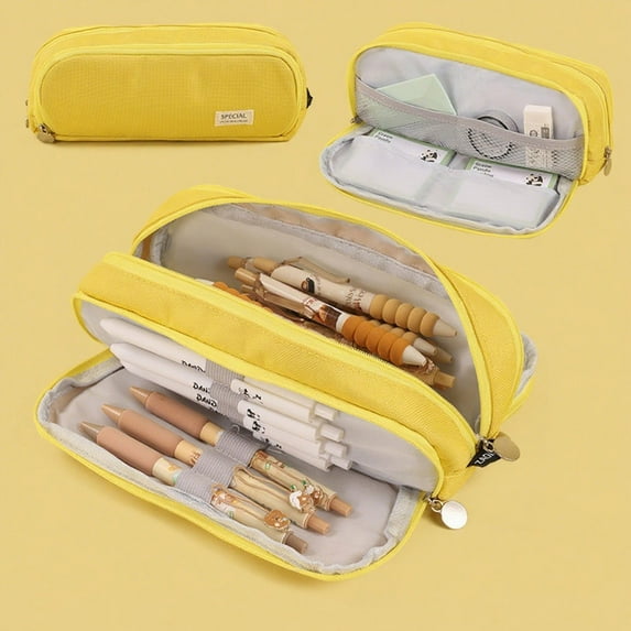 BiFandian Multi-layer Pencil Case, Large Capacity Pencil Pouch, Aesthetic Pen Bag, Sturdy Multifunctional Pencil Bag, Pencil Box, Stationery Storage Bag for Home Office