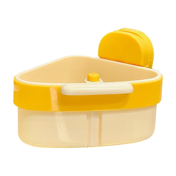 BiFandian Muti-purpose Sink Corner Caddy, Suction Mount Sink Corner Strainer Rack, Kitchen Sink Drain Strainer Basket, Plastic Sponge Holder Sink Corner Organizer