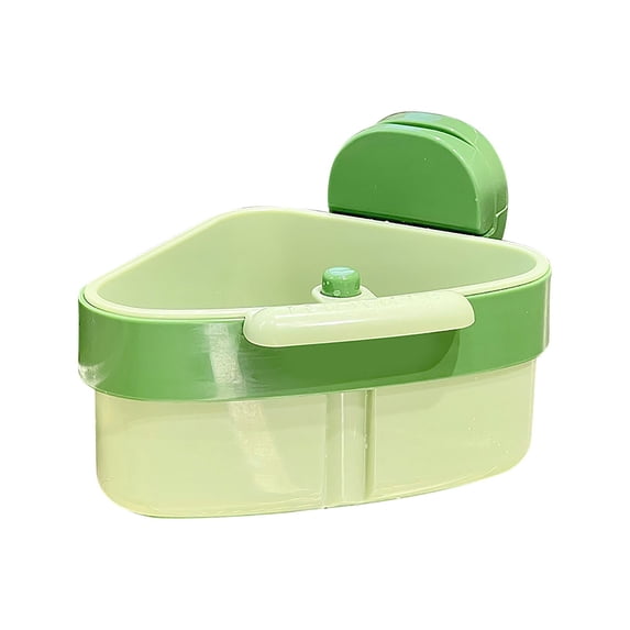 BiFandian Muti-purpose Sink Corner Caddy, Suction Mount Sink Corner Strainer Rack, Kitchen Sink Drain Strainer Basket, Plastic Sponge Holder Sink Corner Organizer