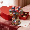 thumbnail image 1 of BiFandian Natural Crystal Rose Bouquet, Resin Dipped Handheld Flower Arrangement, February 14 Festive Tabletop Decor Gift for Home, Office, Valentine's Day, 1 of 6