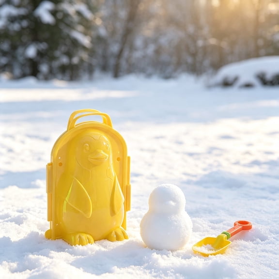 BiFandian Penguin Shape Snow Ball Making Tool, Outdoor Winter Play Toy for Snow Day Fun, Seasonal Yard Activity Accessory for Backyard, Park, Holiday Outdoor Use