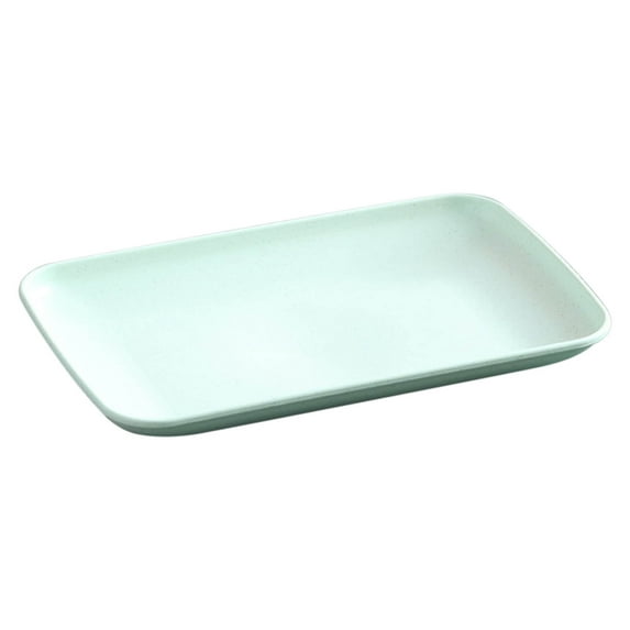 BiFandian Plastic Dessert Plate, Rectangular Microwave Dinner Plate, Lightweight Fruit Plate Salad Plate for Kitchen, Meal, Camping, BBQ