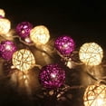 thumbnail image 1 of BiFandian Rattan Ball Christmas String Lights, 9.8ft USB Powered 20 LED Sphere Lights, Indoor Decoration Lights for Bedroom Party Wedding Valentine's Day, 1 of 8