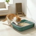 thumbnail image 1 of BiFandian Semi-Enclosed Cat Litter Box, High Side Splash Proof Litter Pan, with Scoop for Home, Kitty, Pet Waste, Odor Control, Easy Clean Design, 1 of 7