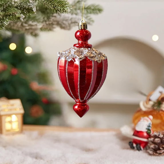 BiFandian Shaped Ball Christmas Ornaments, Unique Design Tree Decor, Window Display Hanging Pieces for Festive Season