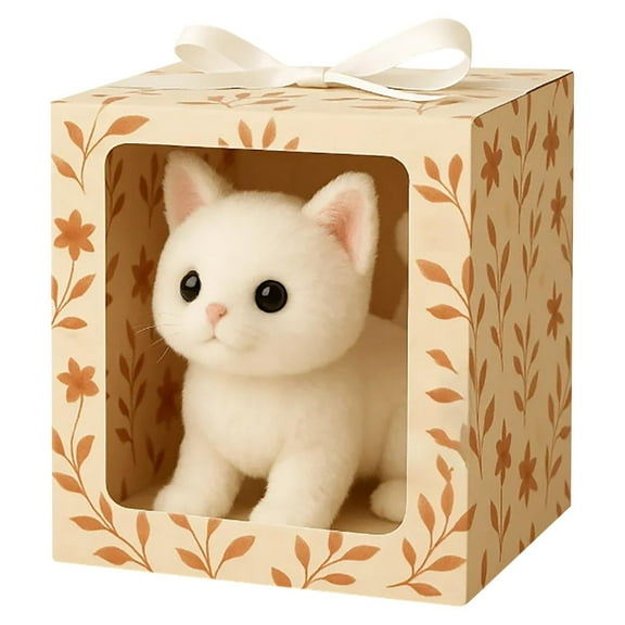 BiFandian Smart Robot Cat, Realistic Robotic Kitty That Walks, Barks & Wags Tail, Interactive Ai Pet Cat Toy for Kids & Adults, Electronic Kitty Cats That Acts Like a Real Cats for 2025