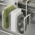 thumbnail image 1 of BiFandian Sponge Holder for Kitchen Sink, Hanging Caddy Dishwashing Supplies Organizer, Rustproof Sink Storage Rack Draining Rack for Sponge, Brush, Kitchen Accessories, 1 of 6