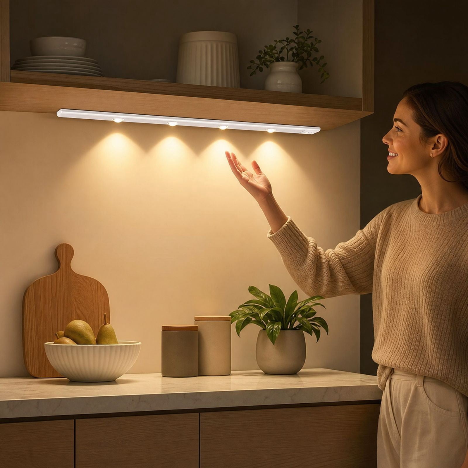 BiFandian Under Cabinet Light USB C Rechargeable LED Motion Sensor ...
