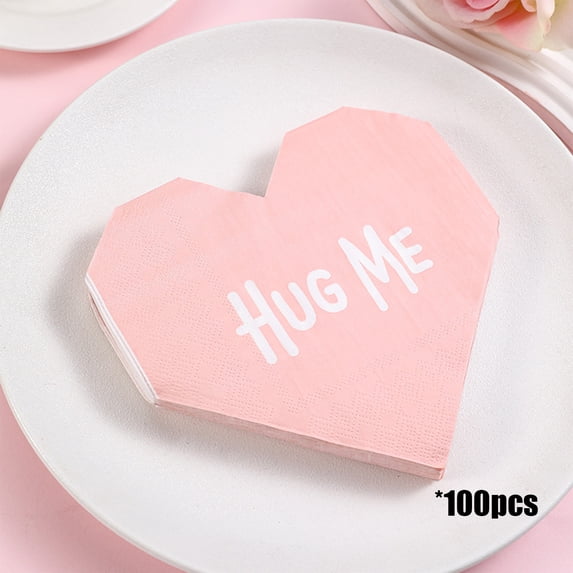 BiFandian Valentine's Day Paper Napkins, Disposable Party Napkins with Festive Patterns, Decorative Dinner Napkins for Holiday Table Setting, Celebration, Party Supplies