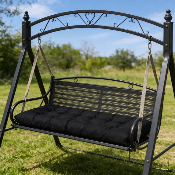 BiFandian Waterproof Porch Swing Cushion Pad, Replacement Outdoor Seat Cover with Soft Fill Comfort, Weather Resistant Bench Cushions for Patio Furniture Terrace Bench Lounger, 51.2"x19.7"