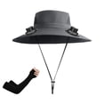 thumbnail image 1 of BiFandian Wide Brim Solar Fan Hat, Fishing Hat with 2 Solar Fan, Rechargeable Solar Powered Fan Hat, Outdoor Sun Hats for Men Women Summer Hat with Fan Built in, 1 of 5