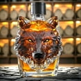 thumbnail image 1 of BiFandian Wolf Head Whiskey Decanter, Unique Glass Wolf Animal Whiskey Bottle, Fun Bar Wine Decanter Decoration, Gift for Whiskey Lovers, Dad, Husband, Boyfriend, 1 of 6