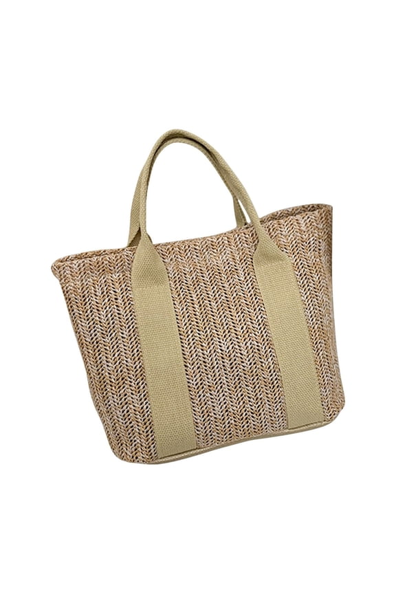 BiFandian Women Straw Bags for Summer Beach, Handmade Woven Shoulder Handbag, Large Tote Bag for Outdoor Vacation, Beach, Pool