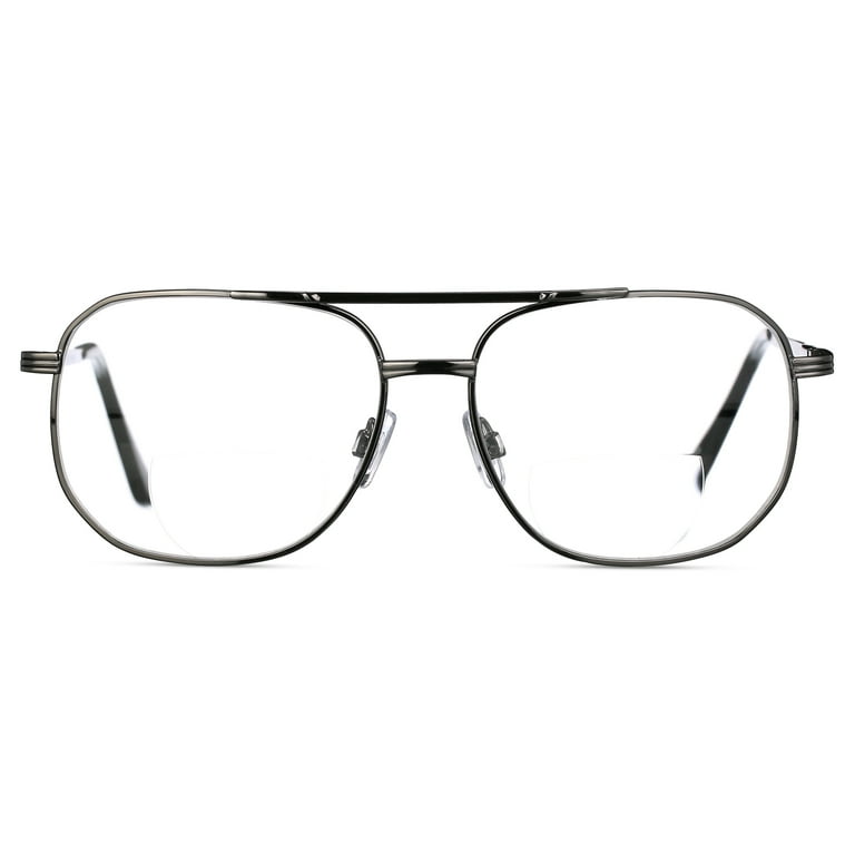 Vision World Bifocal Aviator Reading Glasses, Metal Frame, Spring