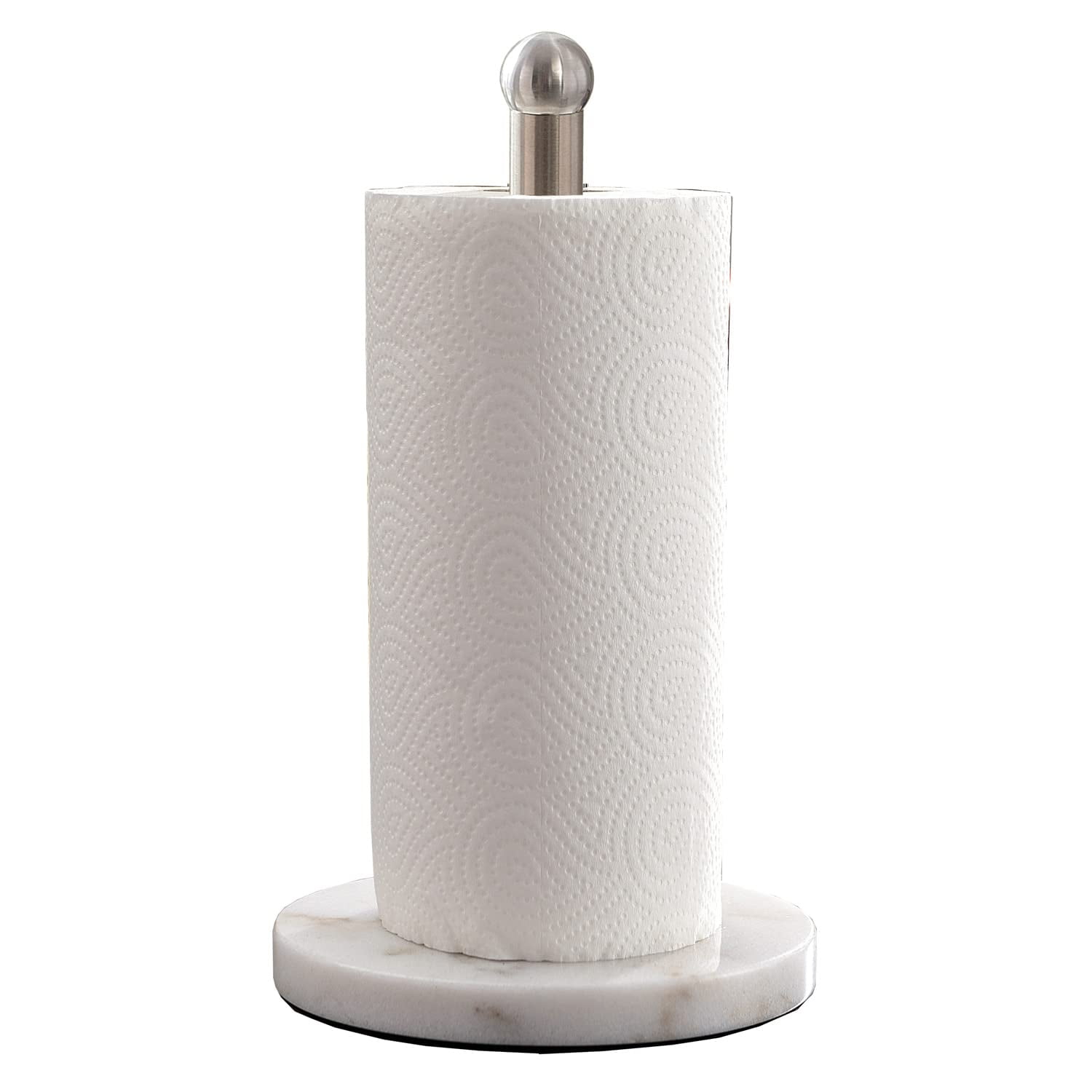 BiJun Countertop Paper Towel Holder with Weighted Base Stainless Steel Tissue Roll Holder (Silver) - Walmart.com