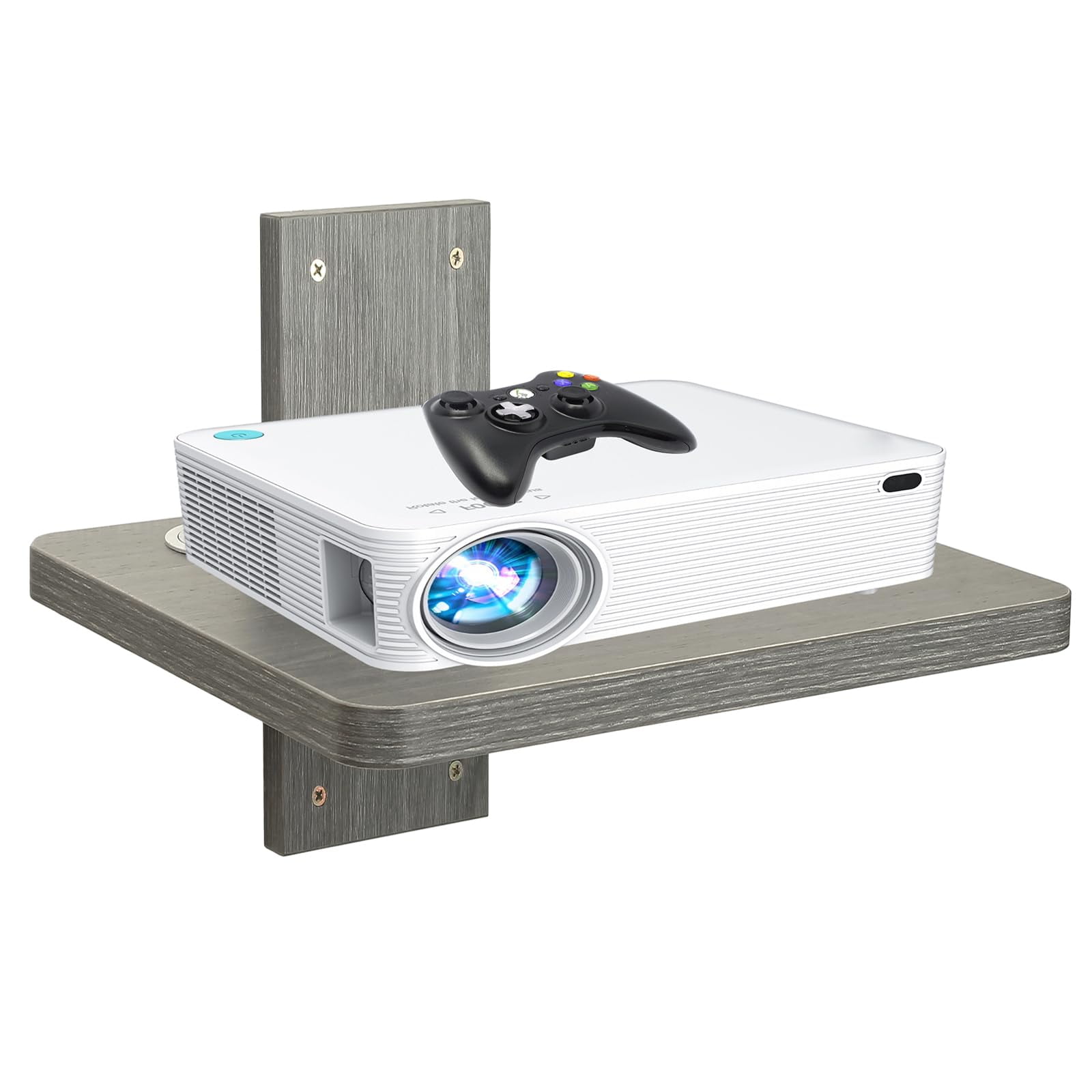 BiJun Floating TV Shelf Projector Shelf Wall Mount Entertainment Media