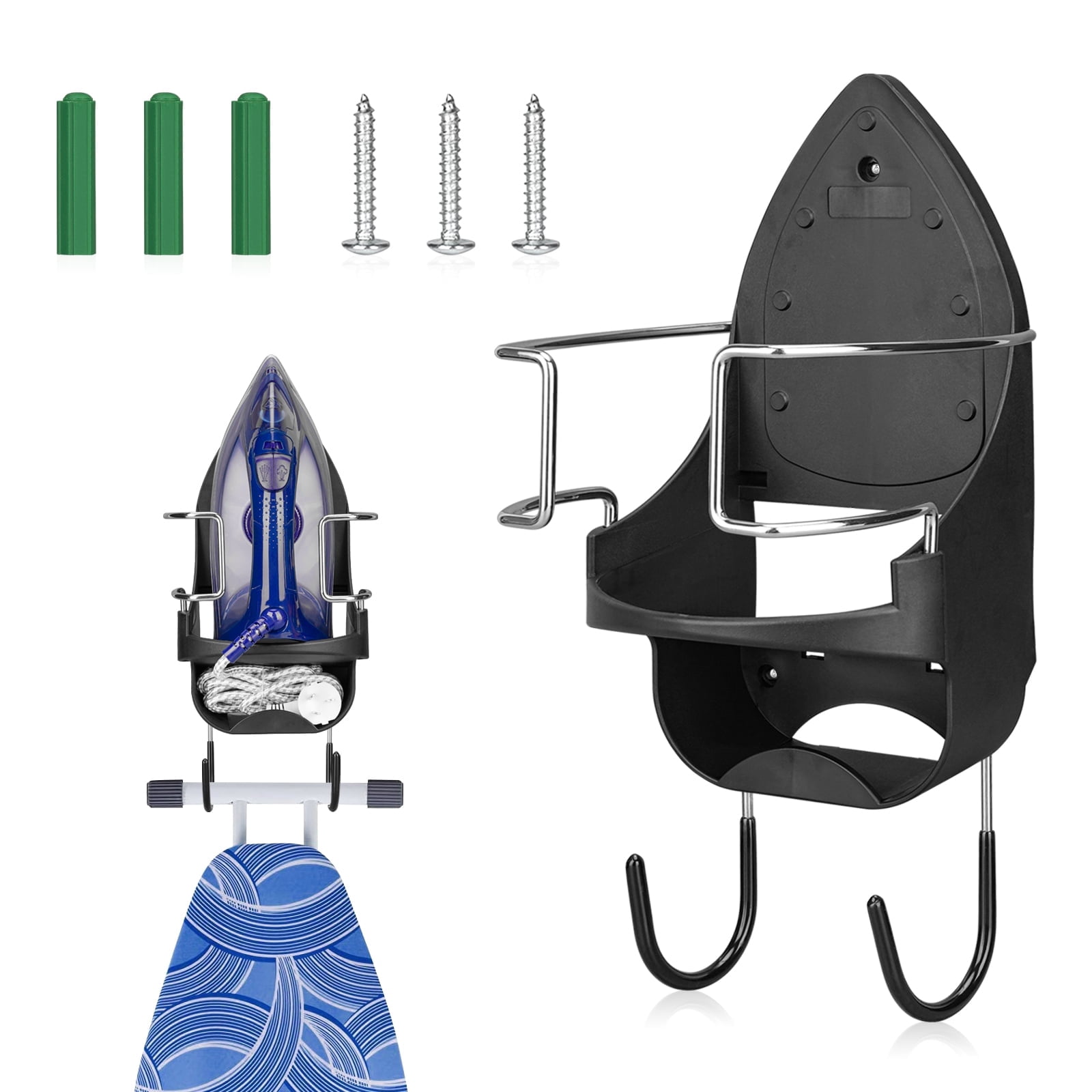 BiJun Ironing Board Hanger Wall Mount, Ironing Board Holder Organizer ...