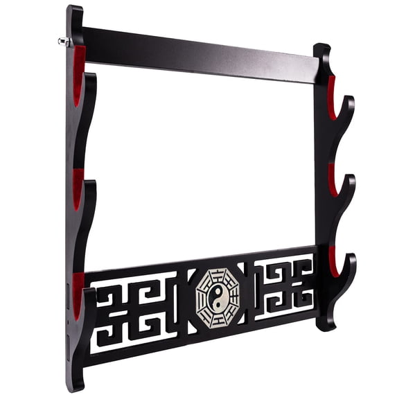 BiJun Sword Stand Wall Mount Sword Holder Wakizashi Samurai Sword Katana Holder Hanger Display Rack Wall Mounted,3Tier