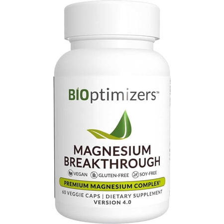BiOptimizers Magnesium Breakthrough capsules 4.0 - Comprehensive Magnesium Capsules with 7 Active Forms for Sleep and Stress Support, 60 Count
