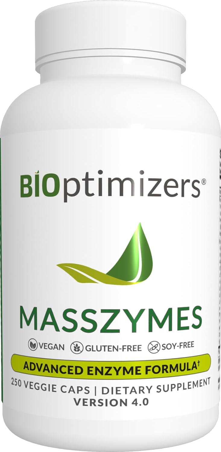 BiOptimizers MassZymes - Complete Digestive Enzymes Supplement for Gut ...