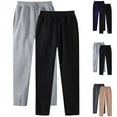 thumbnail image 1 of BiZtdJrK 2 Pack Men's Lightweight Sweatpants Elastic Waist Joggers Trousers Solid Color Running Workout Pants with Pockets Fall Clothes, Navy, S, 1 of 9