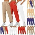 thumbnail image 1 of BiZtdJrK 3 Pack Joggers for Women Elastic High Waist Running Athletic Sweatpants Baggy Gym Sweat Pants with Pockets Beige L, 1 of 6