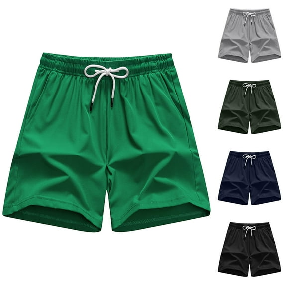 BiZtdJrK 7" Mens Athletic Basketball Shorts Casual Drawstring Gym Workout Shorts with Pocket Summer Beach Vacation Outfits, Gray, L