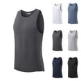 thumbnail image 1 of BiZtdJrK Active Tank Tops for Men Seamless Compression Running Athletic Shirts Ice Silk Cooling Quick Dry Training Workout Tees Black XXXL, 1 of 5