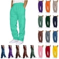 thumbnail image 1 of BiZtdJrK Baggy Sweatpants for Men Casual Open Bottom Wide Leg Track Pants Solid Color Multi Pockets Cargo Trousers Winter Clothes, Wine, L, 1 of 7