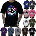 thumbnail image 1 of BiZtdJrK Big and Tall Graphic Tees for Men Short Sleeve Trendy Print Tee Tops Slim Fit Casual Street T Shirt Hot Pink XXXXXL, 1 of 5