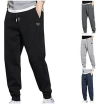 BiZtdJrK Big and Tall Joggers For Men Drawstring Waist Relaxed Fit Casual Sweatpants Running Sport Trousers with Pockets Black XXL