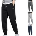 thumbnail image 1 of BiZtdJrK Big and Tall Joggers For Men Drawstring Waist Relaxed Fit Casual Sweatpants Running Sport Trousers with Pockets Gray M, 1 of 10
