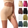 thumbnail image 1 of BiZtdJrK Blue Seamless Shorts for Women Tummy Control High Waisted Shapewear Underwear Solid Color Comfy Stretch Shaping Boyshorts XL, 1 of 3