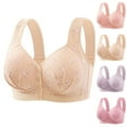 thumbnail image 1 of BiZtdJrK Bras for Older Women Comfortable Soft Front Open Button Underwear No Underwire Push Up Bra 2025 Everyday Bralettes Sales Prime Beige, 1 of 3