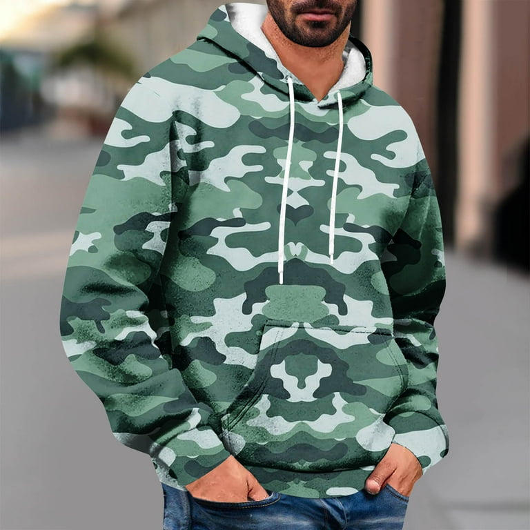 Drawstring Kangaroo Pocket Camouflage Hoodies Drawstring Kangaroo Pocket Camouflage Hoodies