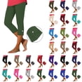 thumbnail image 1 of BiZtdJrK Casual Leggings for Women Elastic Waisted Yoga Capri Pants with Button Detail Slit Hem Fashion Summer Tight Capris Black M, 1 of 8