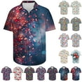 thumbnail image 1 of BiZtdJrK Clearance Items Mens T-Shirts, 2025 Valentine Day Clothes Fashion Graphic Dressy Turndown Collar T-Shirt Holiday Beach Blouses Multicolor 4XL, 1 of 6