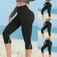 thumbnail image 1 of BiZtdJrK Compression Legging for Women High Waist Tummy Control Yoga Capris Scrunch Butt Lifting Workout Leggings Stretch Running Capri Pants Pink XL, 1 of 4