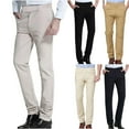 thumbnail image 1 of BiZtdJrK Cotton Dress Pants for Men Flat Front Stretch Work Pants Regular Fit Comfy Casual Suit Pants with Pockets Beige XXL, 1 of 6