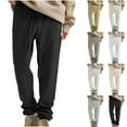 thumbnail image 1 of BiZtdJrK Cotton Sweatpants for Men Elastic Bottom Athletic Jogger Pants Drawstring Loose Fit Comfy Casual Sweat Pant Fall Trousers with Pockets Birthday Gift Beige S, 1 of 8