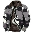 thumbnail image 1 of BiZtdJrK Fleece Lined Jackets for Mens Casual Camouflage Sports Sweatshirt Long Sleeve Zipper Loose Warm Jacket Coat with Pockets 90 Percent Off Clearance Sale D-Camouflage S, 1 of 5