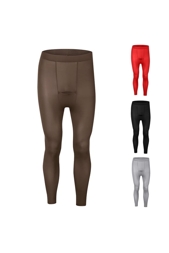 Gym Leggings for Men High Waist Compression Running Sport Legging Stretch Quick Dry Fitness Workout Tight Pants Black L