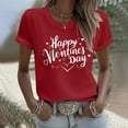 thumbnail image 1 of BiZtdJrK Heart Graphic Tee Shirt for Women Valentine's Day Short Sleeve Crew Neck T Shirts Funny Print Valentines Tees Red XXXL, 1 of 5