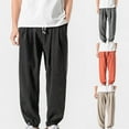 thumbnail image 1 of BiZtdJrK Hiking Pants for Men Big and Tall Ankle Cuffs Hip Hop Pants Casual Drawstring Elastic Waist Work Trousers Plus Size Cargo Pants with Pockets Back to School Sales Gray 4XL, 1 of 8