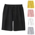 thumbnail image 1 of BiZtdJrK Loose Casual Cargo Shorts for Men Big and Tall Drawstring Summer Shorts Comfy Breathable Lounge Shorts with Pockets clearance sale prime Pink XL, 1 of 6