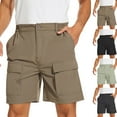 thumbnail image 1 of BiZtdJrK Men Cargo Shorts Big and Tall Elastic Waist Baggy Outdoor Shorts Lightweight Breathbale Jogger Hiking Shorts with Multi Pockets Birthday Gift Green M, 1 of 3
