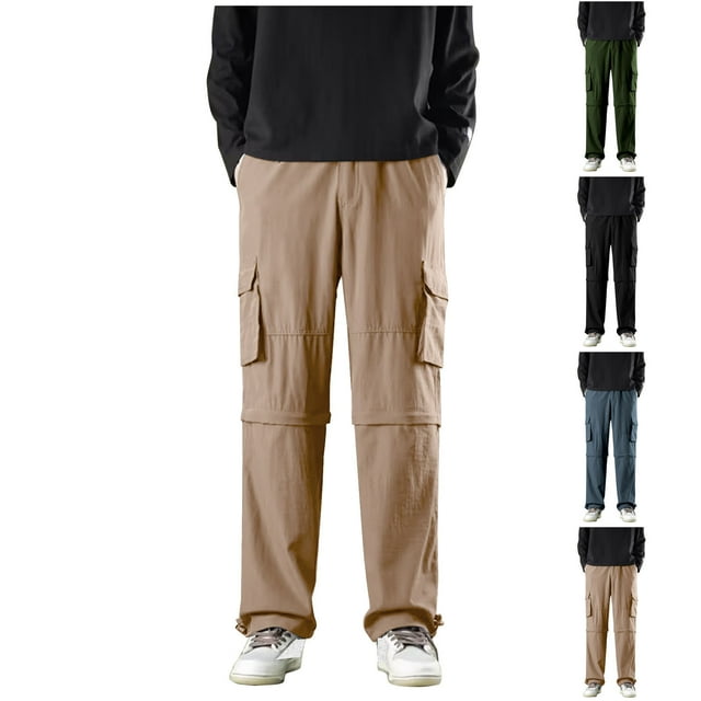 BiZtdJrK Men Convertible Cargo Pants Outdoor Lightweight Hiking