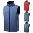 thumbnail image 1 of BiZtdJrK Men Lightweight Softshell Vest Big and Tall Windproof Reversible Sleeveless Running Vest for Travel Hiking Golf Lightening Sales Red XXXXL, 1 of 5