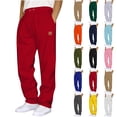 thumbnail image 1 of BiZtdJrK Men Lounge Sweat Pants Big and Tall High Waist Straight Leg Casual Pant Drawstring Solid Basic Fall Sweatpant with Pockets Red XXXXL, 1 of 5