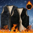 thumbnail image 1 of BiZtdJrK Men Winter Warm Vest Big and Tall Full Zip Windproof Sleeveless Vest Jacket Lightweight Gilet Winter Outwear with Pockets Winter Savings Gray XXXXXL, 1 of 5